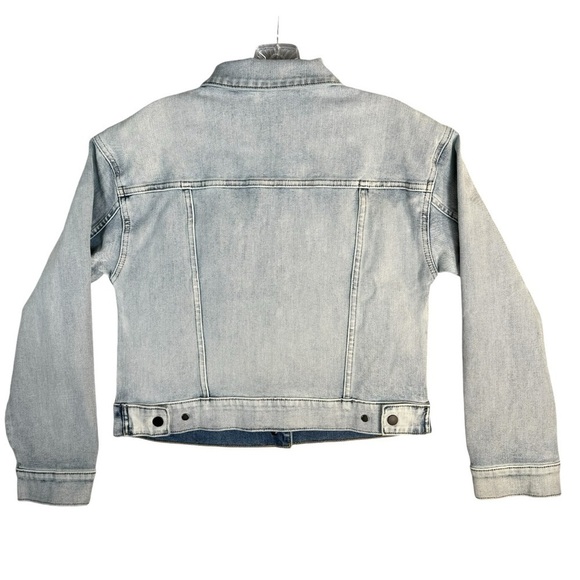 Athleta Light Blue Denim Jean Jacket Womens Size Small - Picture 3 of 7